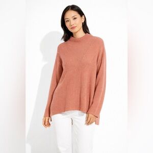Anthropologie Nation LTD Dusty Rose Knit Sweater Size S Pima Cotton Minimalist